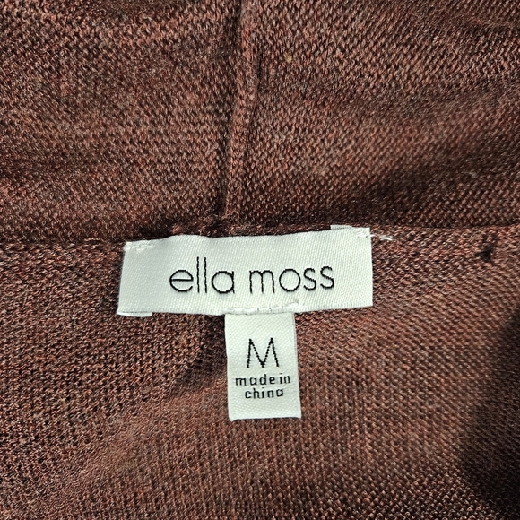 Ella Moss Burgundy Open Front "Karla" Cardigan Sweater - Picture 7 of 10